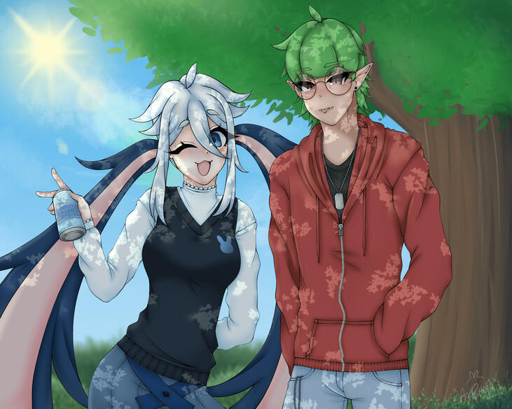 Time Flies Halfbody, Complex Background